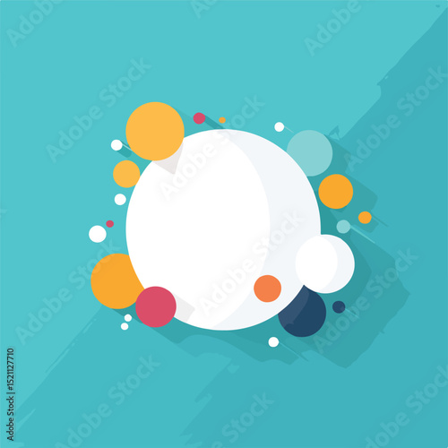 Professional Communication Design Bubble Icon Flat Illustration for Creative Projects