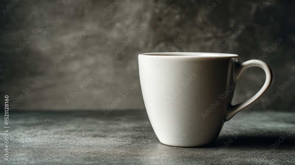 Fototapeta premium white ceramic mug on minimalist surface