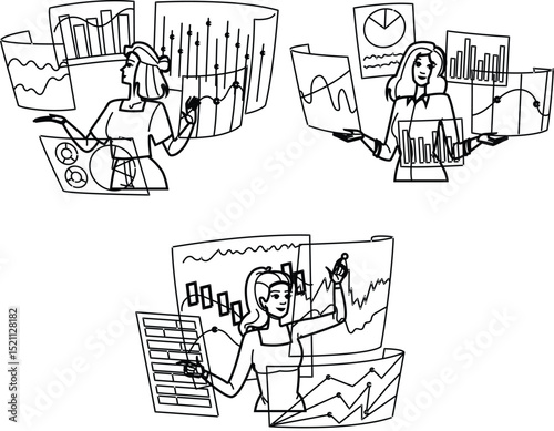 data woman chart vector