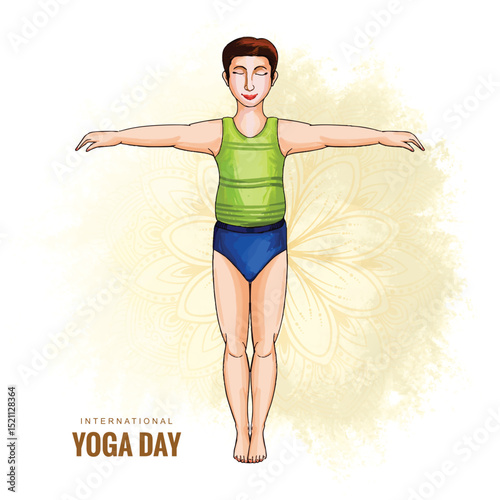 21st June international yoga day card design
