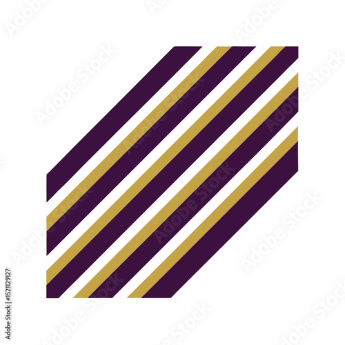 Abstract diagonal stripes purple and gold