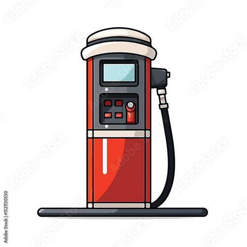 Professional Fuel Oil Station Service Vector Illustration for Advertising Materials
