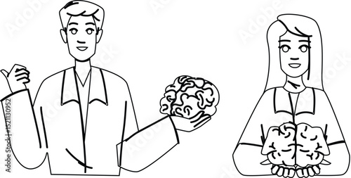 therapy brain health vector