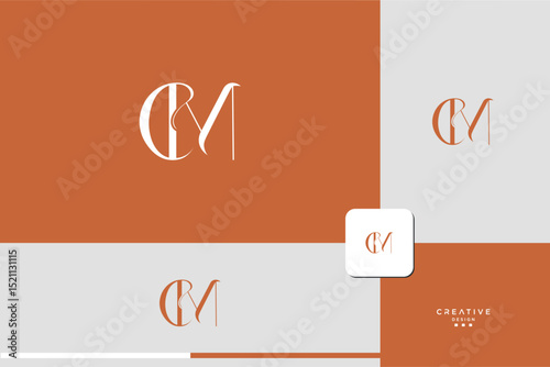 CM, MC, C, M, Abstract Letters Logo Monogram

