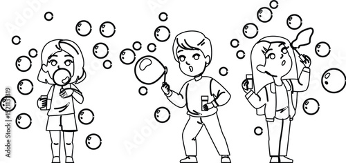 clean bubble soap kid vector