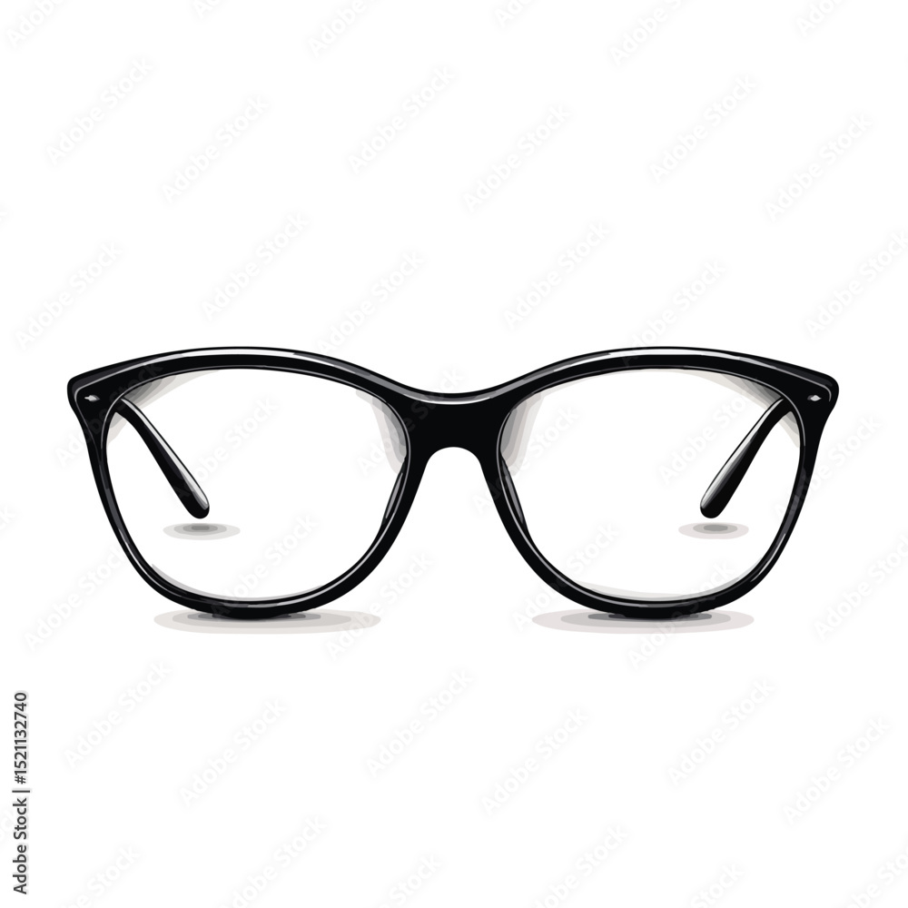 Fototapeta premium Professional Nerd Glasses Isolated Vector Illustration for Design Projects