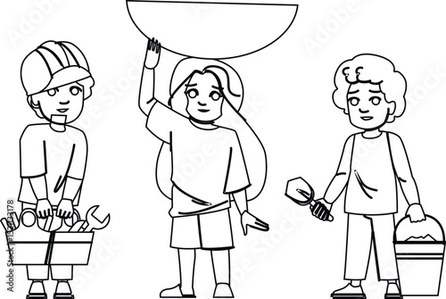 exploitation child labor stop vector