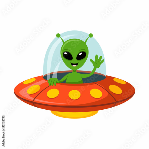 Alien in Flying Saucer