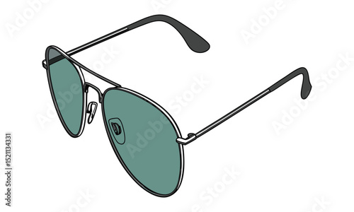 Sunglasses silhouette vector sunglass icon.