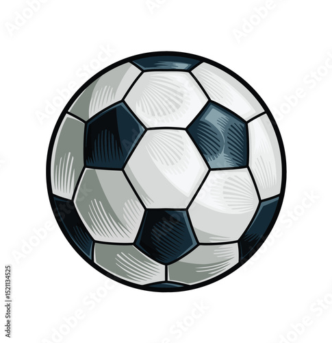 Football or soccer ball vector illustration