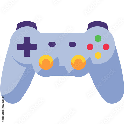 Gaming Controller Presents Fun, Isolated, with Vector Illustration and Modern Design