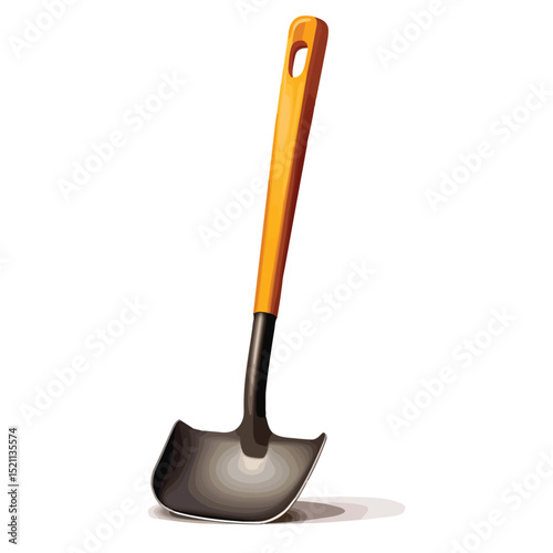 Professional Shovel Garden Equipment Vector Illustration for Outdoor Landscaping Projects