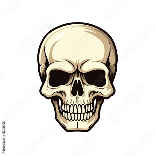 Skull Danger Signal Isolated Icon Vector Illustration for Safety Precaution Designs