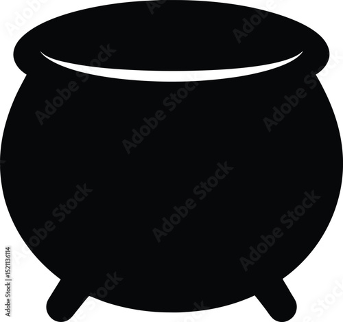 Cauldron vector illustration, cauldron silhouette, Halloween silhouette 