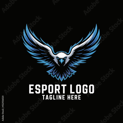 Fierce Blue Hawk Esport Logo