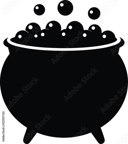 Cauldron vector illustration, cauldron silhouette, Halloween silhouette 