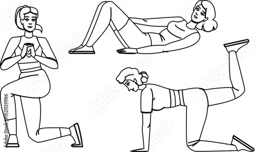 step fitness exercises leg vector