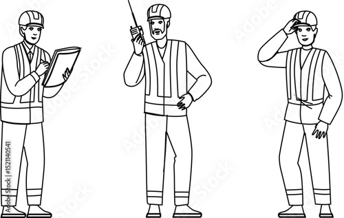 portrait foreman man vector