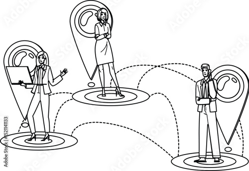 communication global virtual team vector