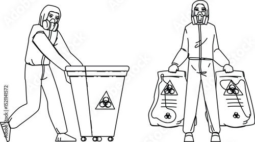 trash hazardous waste management vector