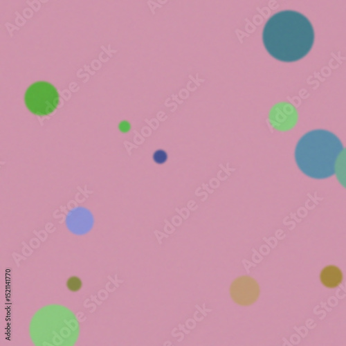 A Delightful Array of Colored Circles Scattered Across a Soft Pink Background  Visually Appealing
