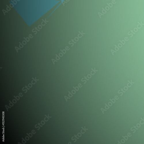 Abstract Composition of Multicolored Geometric Shapes on a Soft Green Background