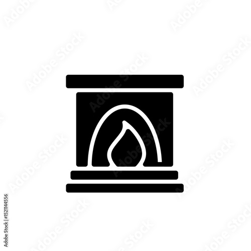 fire pit home glyph icon