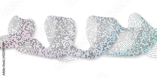  wave element for design pink and white. Design template for cover, business. Abstract dynamic color lines, waves. Vector geometric backgrounds.	