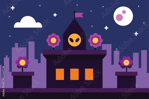 cat on the roof of the house