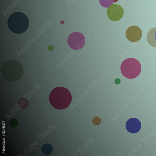 A Serene Composition of Multicolored Circles on a Pale Green Background