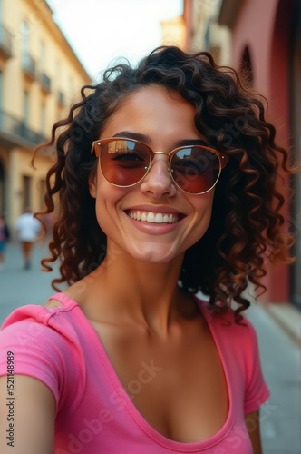A person taking a self-portrait photo with their phone
