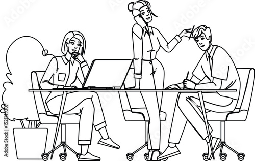 efficiency multitasking business meeting vector