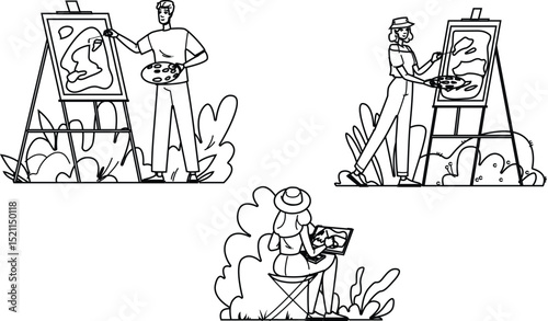 paint outdoor painting vector