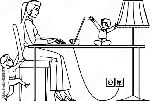 innovator parent business woman vector
