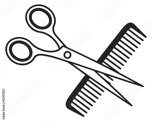 Hairdressing Scissors and Comb
