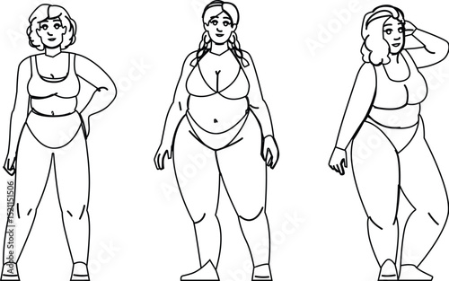 panties plus size woman underwear vector