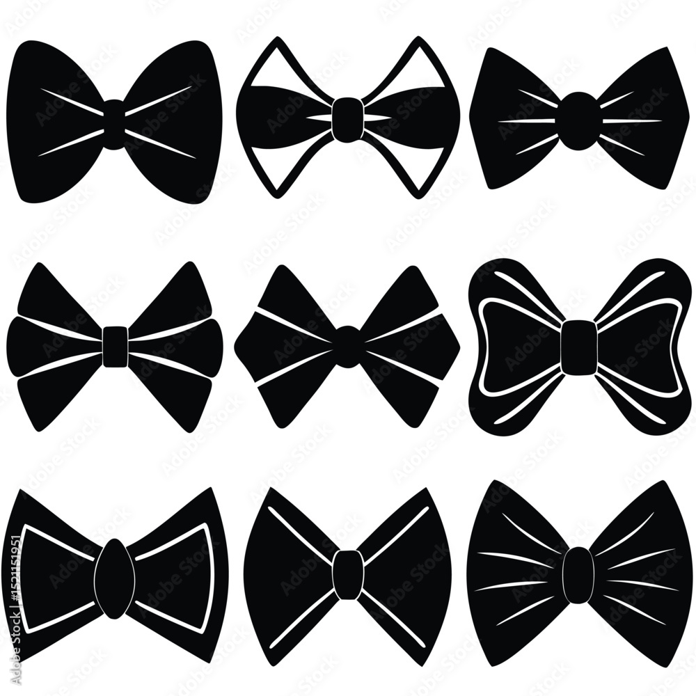 Collection of Black Bow Ties Collection of Black Bow Ties