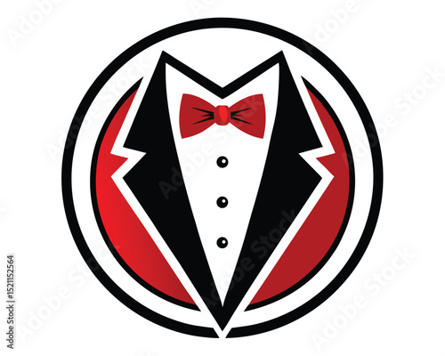 Tuxedo Icon in Red and Black