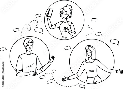 online remote collaboration vector