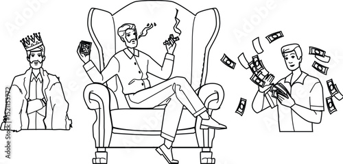 business rich man vector