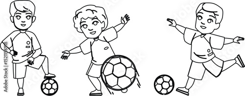 game soccer kid boy vector