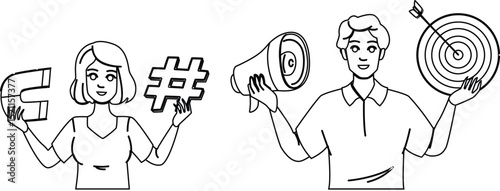 business strategy social media vector