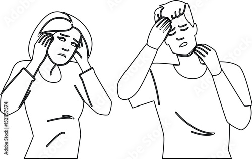 migraine stress headache vector