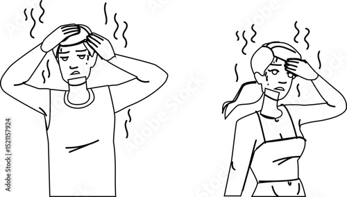warm suffer from heat vector