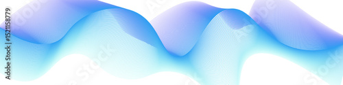 Abstract gradient wave made of fine lines with smooth blue and purple tones on white background. Ideal for tech, UI, or corporate design. Vector EPS 10