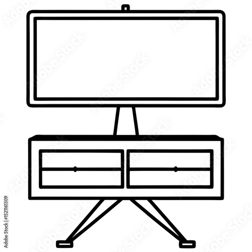 Industrial TV Stand Vector Art Design
