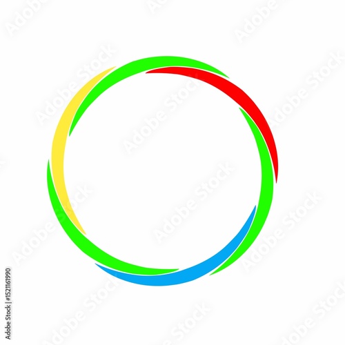 Abstract colorful circles with rainbow swirl design, perfect for a vibrant wave pattern or business card backdrop