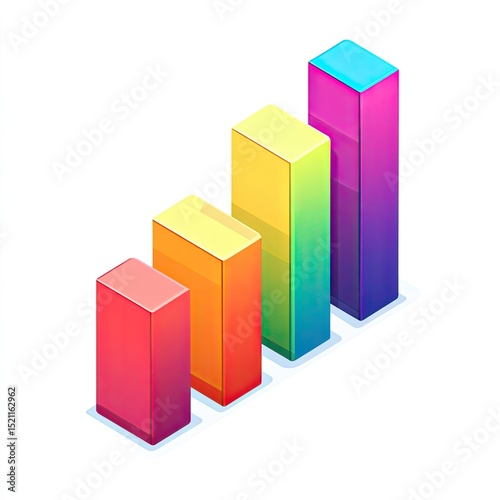 Free Download Colorful 3D bar graph - GFXLoad