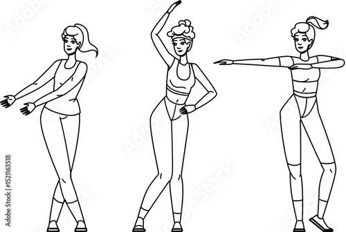 hop zumba class lesson vector