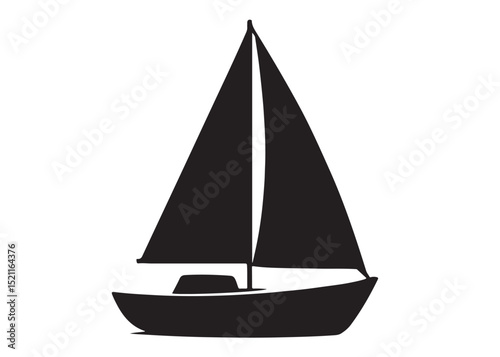 Sail boat logo silhouette vector design, sail boat logo icon silhouette, sailboat sailing ship logo vector illustration, sailboat and sailing ship vector silhouette logo design on white background